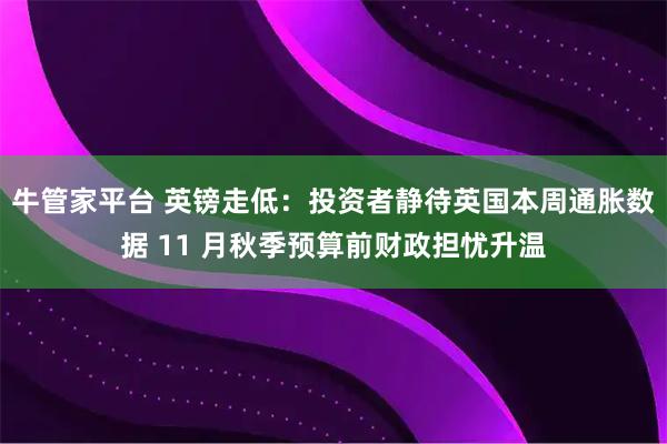 牛管家平台 英镑走低：投资者静待英国本周通胀数据 11 月秋季预算前财政担忧升温